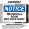 Signmission Mechanical Room Fire Riser Inside, 10 in W x Rectangle, Vinyl Decal OS-2PACK-NS-D-710-L-14172 - alternate 3